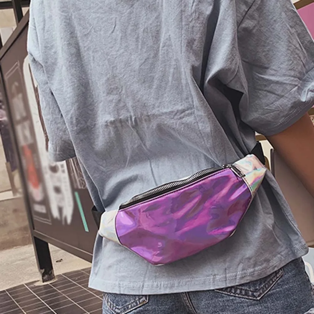 Спорт на открытом воздухе поясная сумка модная Лазерная индивидуальность поясная сумка Женская Роскошная брендовая поясная сумка