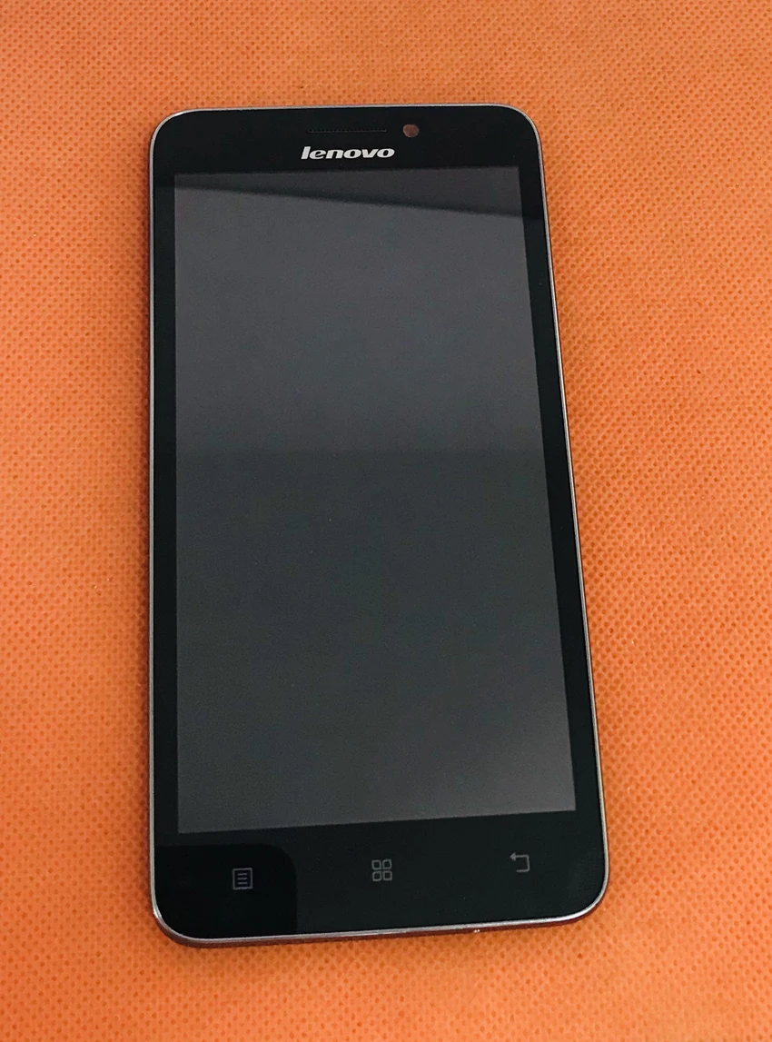 Б/у Оригинальный ЖК-дисплей + дигитайзер сенсорный экран рамка для Lenovo A606