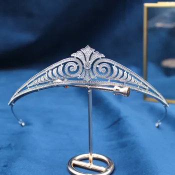 

Korean Bride Marry Bridal Crown Zircon Silver Wedding Clusters Branch Tiara Hair Jewelry Headband Princess Crown Wedding Tiara