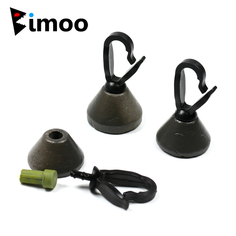 

Bimoo 1 Piece/Pack 30g 43g Carp Fishing Backleads Downrigger Back Lead Sinker Weight 1OZ 1.5OZ