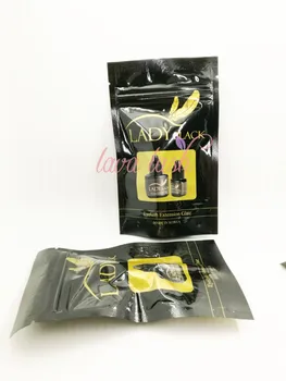 

1 Pc Free shipping fast drying black lady glue With Sealed Bag for eyelash extensions 5ml low irritation fume adhesive stronges