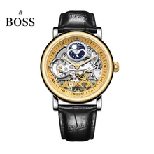 БОСС Германии часы мужчины luxury brand скелет moon phase автоматические механические часы Эрл Граф Граф серии relógio masculino