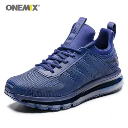 ONEMIX мужские кроссовки высокие кроссовки амортизация спортивная обувь дышащие Прогулочные кроссовки уличная спортивная обувь синий