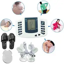 2018 Electrical Stimulator Full Body Relax Pulse Acupunctures Therapy+1 pair Slipper+ 4 Electrode Pads Beauty Health care Set