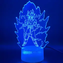 Awesome 3D иллюзия светодиодный ночник лампа Dragon Ball Z Goku Супер Saiyan рисунок офисная комната декоративная лампа подарок для детей