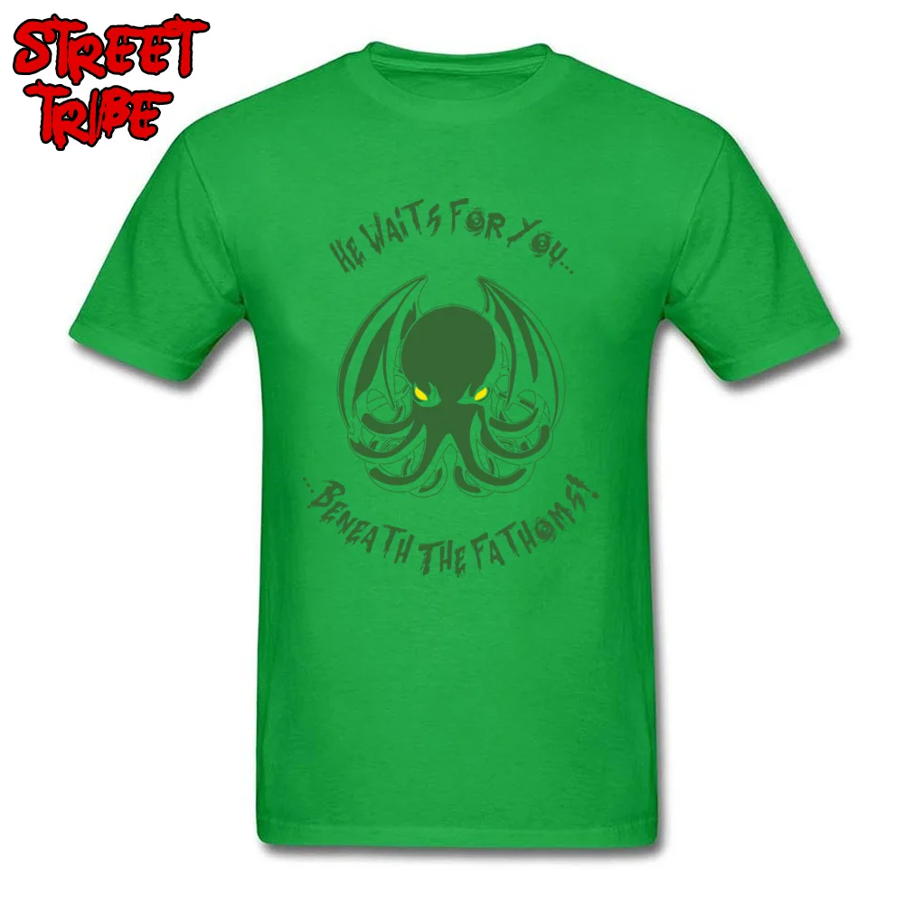 Beneath The Fathoms 100% Cotton Men's Short Sleeve Tops Tees Camisa VALENTINE DAY T Shirt New Design Round Neck T Shirt Beneath The Fathoms green