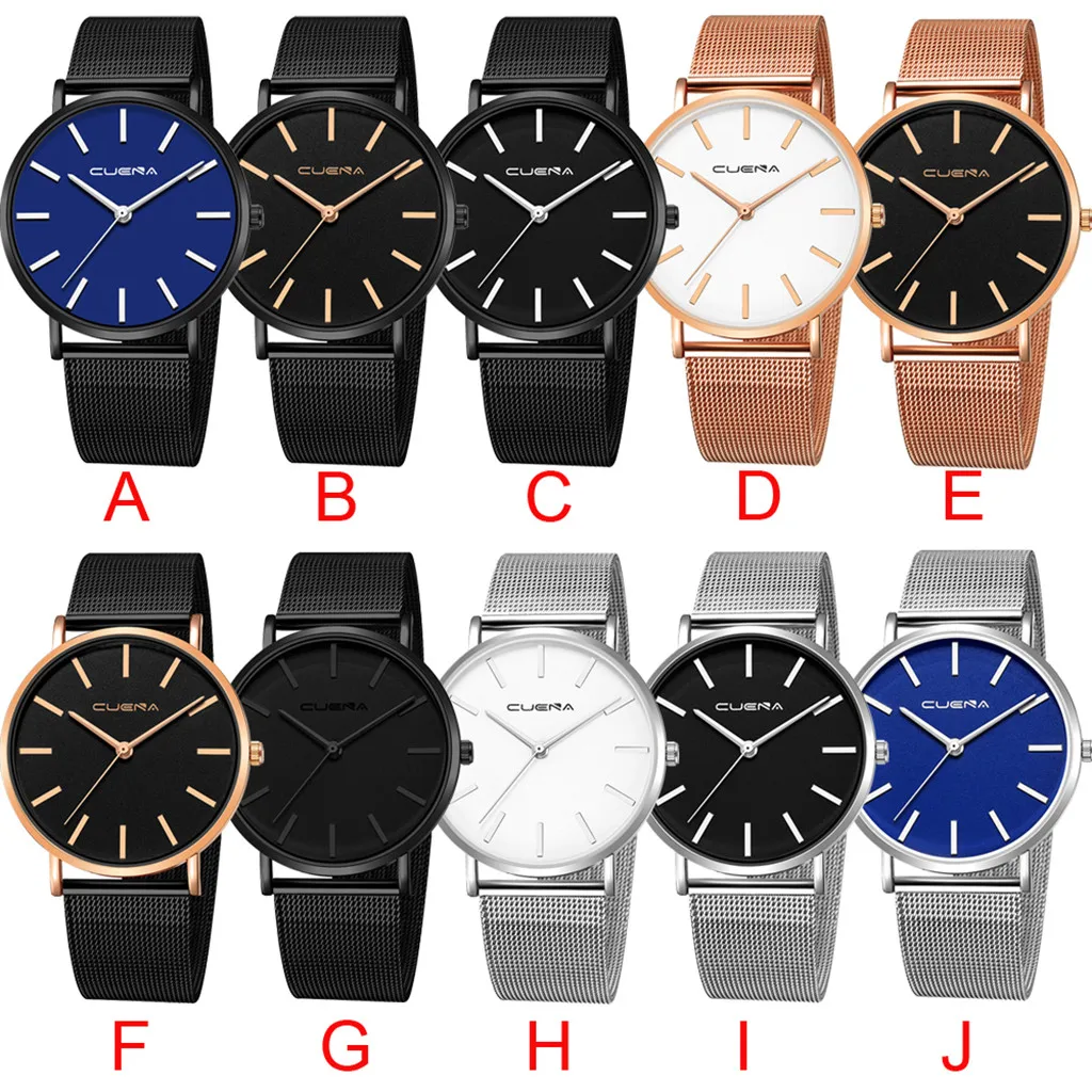 2019 Top Brand Luxury Mens Watches Relogio Masculino Wrist Watch Male Mesh Strap Casual Quartz Watch Erkek Kol Saati