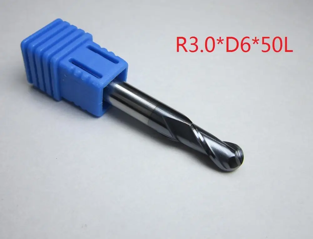 1PC HRC45 Carbide Ball Nose End Mills CNC machine ballnose milling cutter Diameter 1mm 4mm 6mm 10mm 16mm 20mm 45HRC freeshipping - Cutting Edge Length: CAB2-R3.0-45