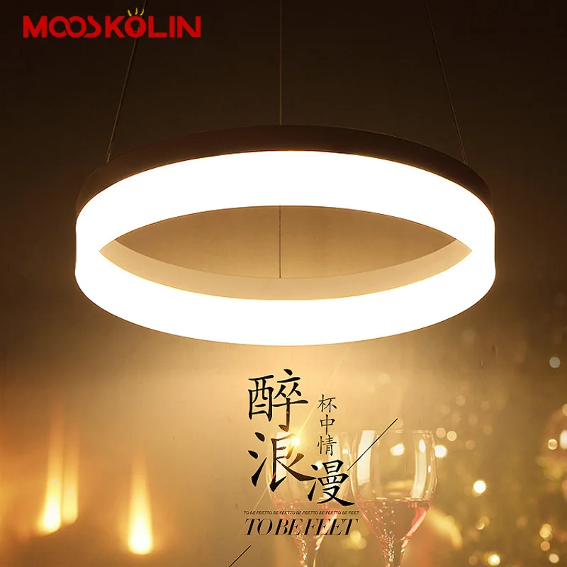 

New modern Simple LED pendant lights Kitchen acrylic+metal suspension hanging ceiling lamp for dinning room lamparas colgantes