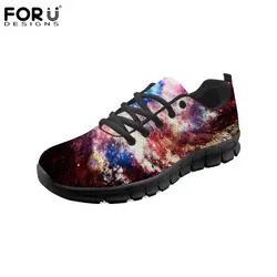 FORUDESIGNS/Galaxy Space Star 3D принт Мужская обувь Высокое качество удобная легкая обувь для подростков студент сетки Zapatos