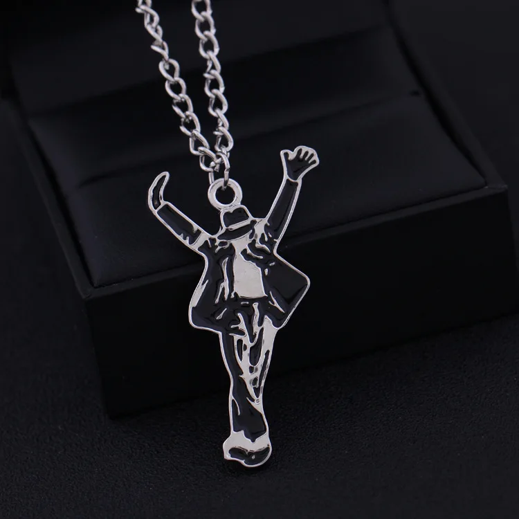 Classic Jewelry Necklace Pop Star Singer Enamel Pendant Michael Jackson