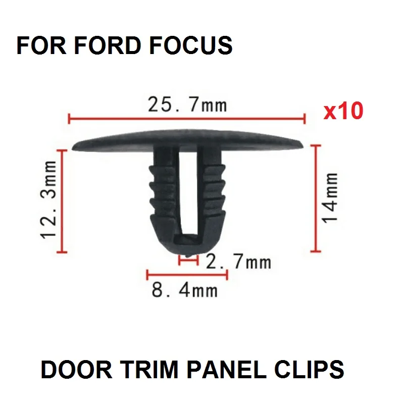 x10 DOOR TRIM PANEL CLIPS FOR FORD FOCUS INTERIOR CLIPS TRIM COVERING CARPET LINING NEWin Auto