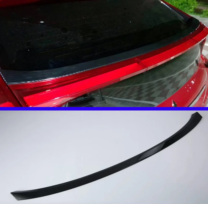 

For Mitsubishi ECLIPSE CROSS 2018 2019 Carbon Fiber Style Side Rear Window Spoiler Cover Trim Molding Garnish