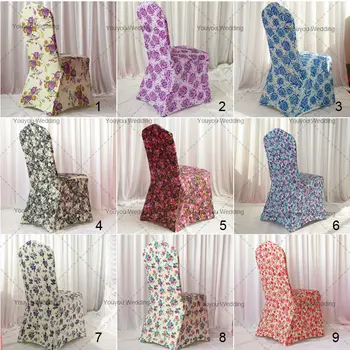 

2PCS MOQ Free Shipping: 280GSM Heavy Scuba Printed 13Patterns Banquet Spandex Chair Cover