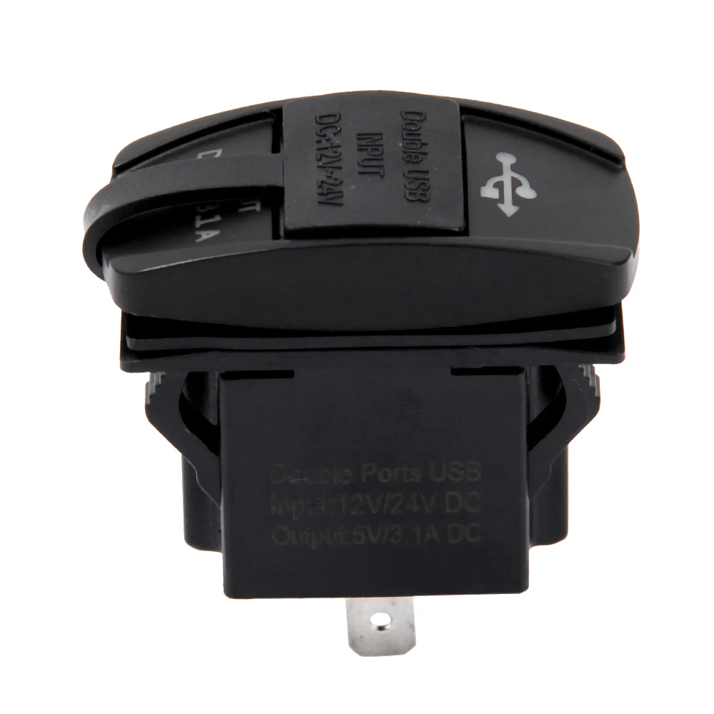 Universal Waterproof 12-24V Dual USB Car Charger Rocker Switch 3.1A 5V 2 Port Power Socket USB Socket Car Charger Power Adapter Universal Waterproof 12-24V Dual USB Car Charger Rocker Switch 3.1A 5V 2 Port Power Socket USB Socket Car Charger Power Adapter