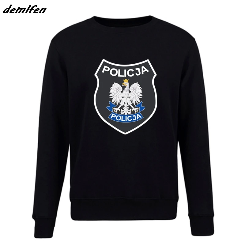 

Hot Sale Fashion Inspired Poland Polish Police Policja BOA Anti Terrorist Pirotechnik Black hoodie Men pullover Coat Sweatshirt