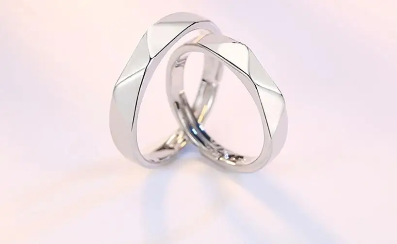 Anenjery, 925 пробы, серебряная пара, обручальные кольца, волна, любовь, кольца для мужчин и женщин, anillos, подарок на день Святого Валентина, S-R163