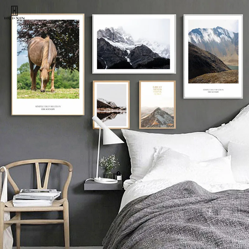 

Nordic Composite Pictures Of A Rolling Mountain Range Of Snow Covering Nordic Decorative Canvas Posters Paintings For Home Decor