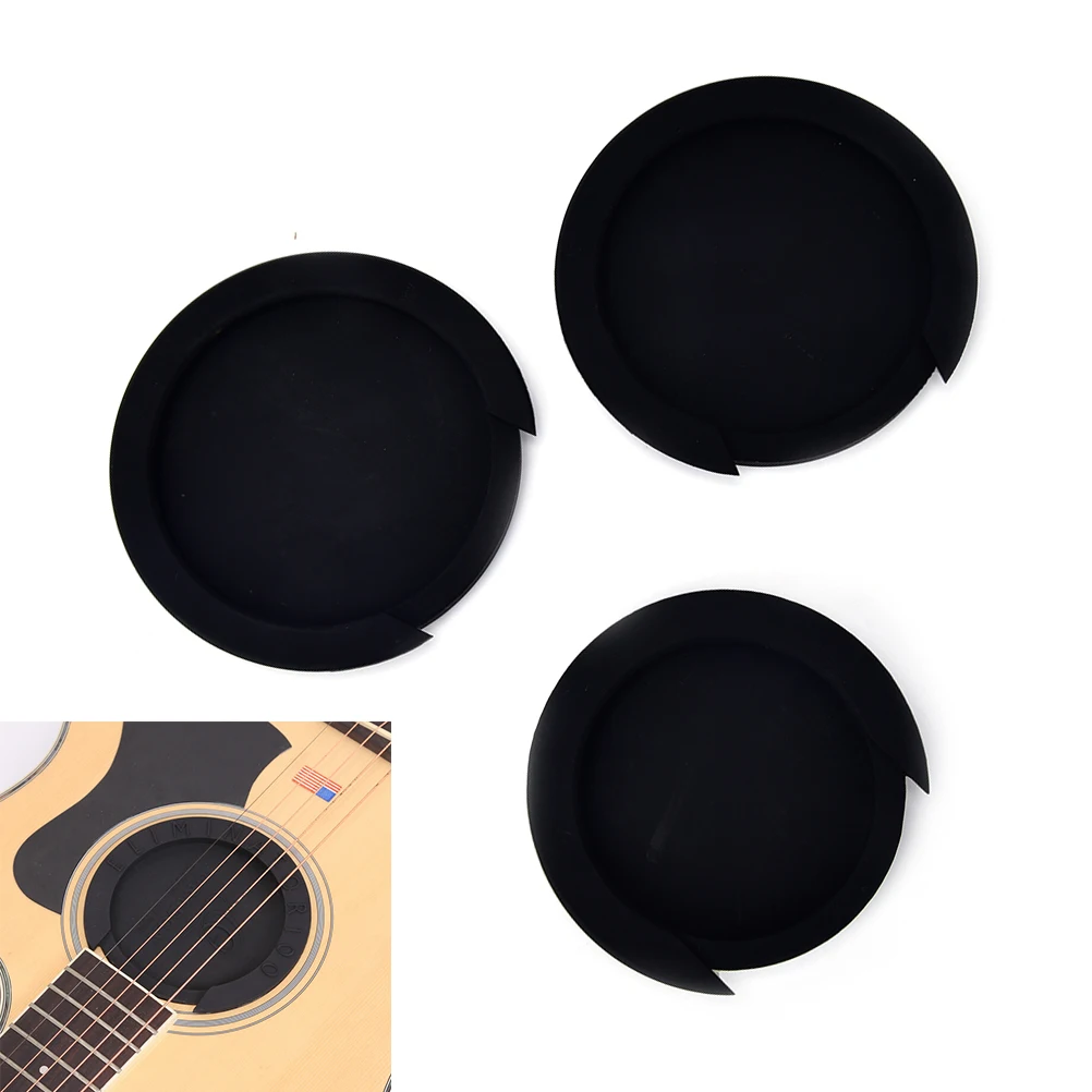 Acoustic Electric Guitar Feedback Buster Prevention 38/39 Inch Vbest life Black Rubber Guitar Sound Hole Cover 