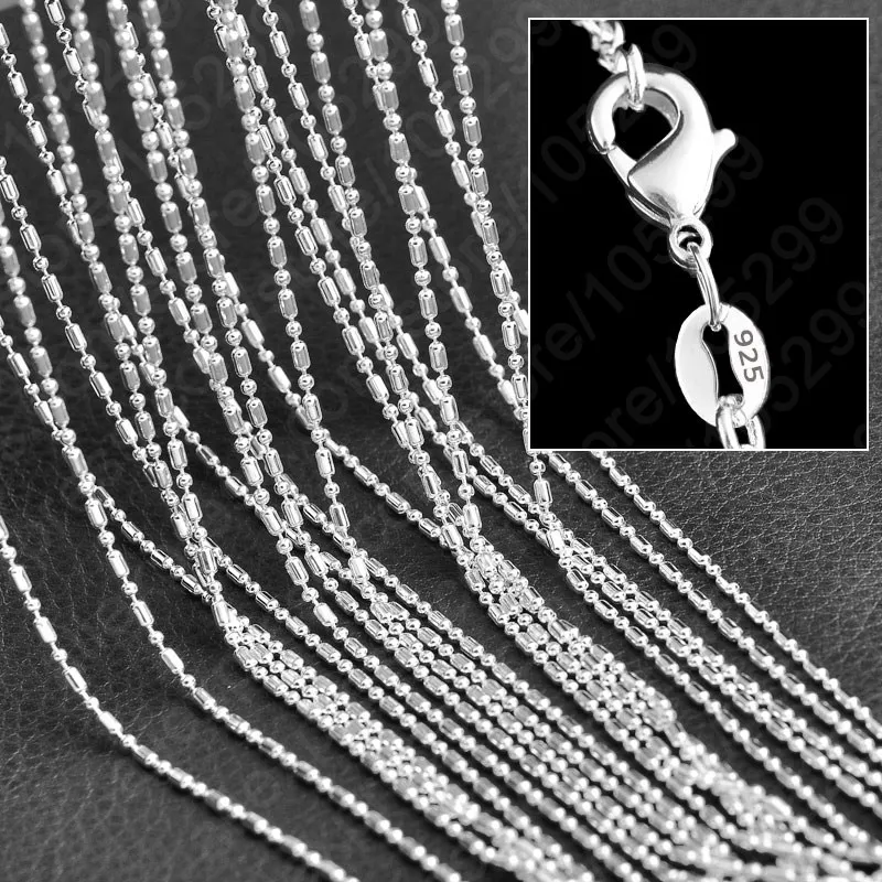 

JEXXI Lose money Wholesales 925 Real Sterling Silver 18 Inch Chain Necklace With Top Quality Flexible Lobster Clasps Woman Man