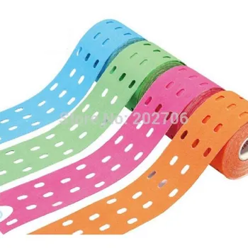 

4rolls Hole Kinesiology Tape 5cmx5m Breathable Elastic Tapes Support Pain Relief Fishing Bike Athletic drilled Tape