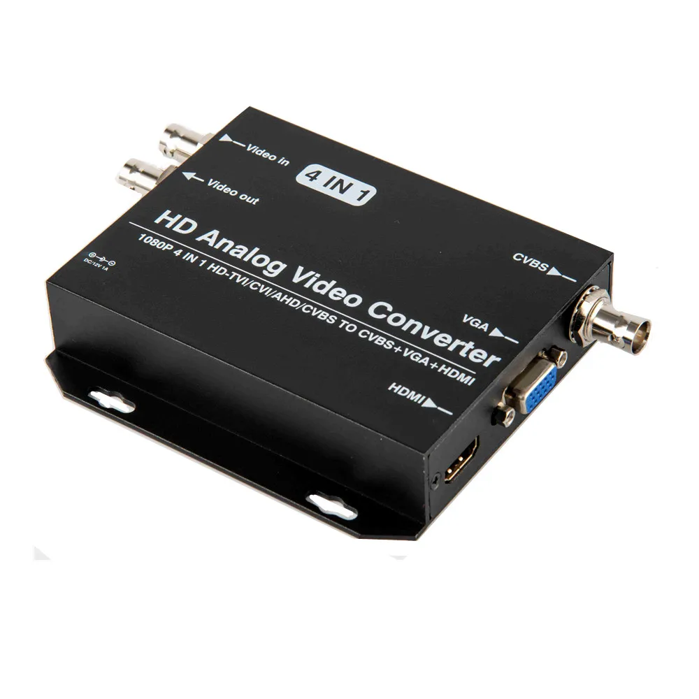 AHD+CVI+TVI+CVBS to CVBS+HDMI+VGA Adapter Converter,Loop Output 1080p Connector,V1.0/2.0,NTSC/PAL For TV Computer Free Shipping 