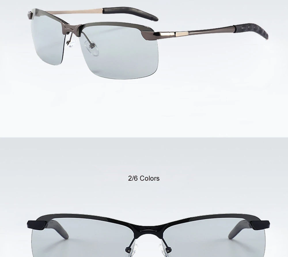 VEGA Polaroid Photochromic Sunglasses for Driving Cycling Men Women Photochromic polarized Glasses Square Anti-glare Lenses 230 (5)