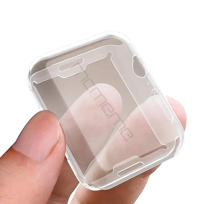 

For Apple Watch 4 3 2 1 40MM 44MM 360 Built In Clear TPU Screen Protector Cover Full Case For Iwatch 4 38MM 42MM 123