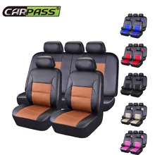 Auto-pass Universale Seggiolino Auto Coperture Pvc Sedili In Pelle Coperture Cuscino Accessori Interni Per La Maggior Parte Delle Auto Con 3 Della Chiusura Lampo