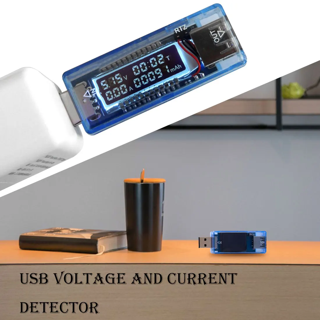 3 in 1 Mobile Power Detector Battery Test Voltage Current Meter Battery Tester Blue Measuring Instruments USB Charger Doctor