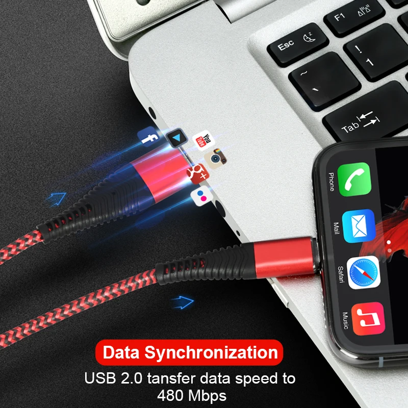 Coolreall 2.4A Micro USB кабель для быстрой зарядки USB кабель для передачи данных нейлоновый шнур синхронизации для samsung huawei Xiaomi Andriod Micro usb телефон