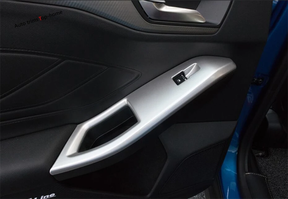 Yimaautotrims Внутренняя дверь подлокотник окно Лифт кнопка Крышка отделка Подходит для Ford Focus углеродное волокно вид интерьера молдинги