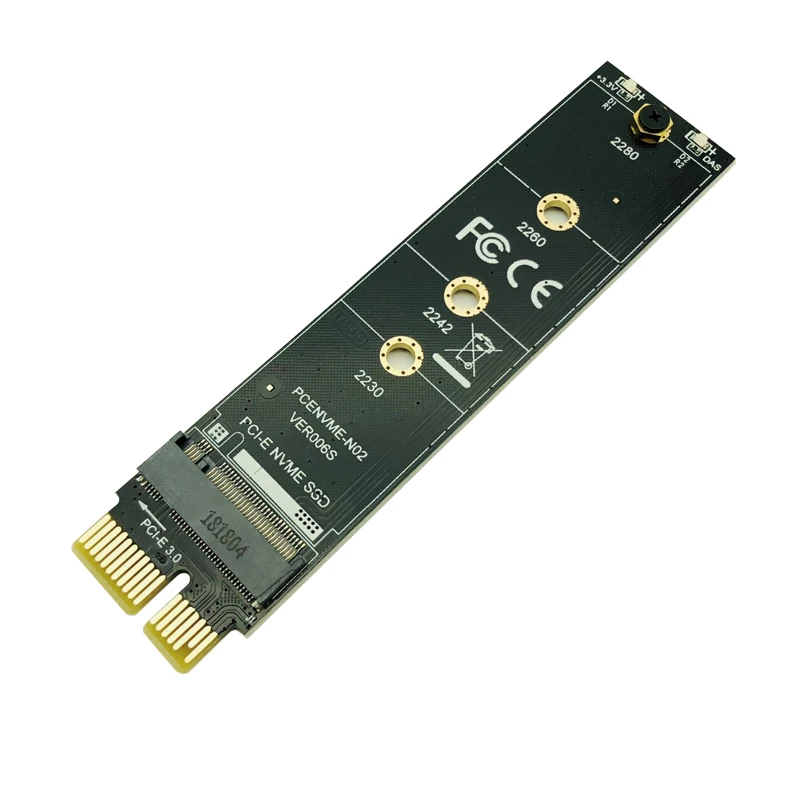 M.2 NVMe SSD PCI-E Adapter PCI Express 3.0 x1 M Key Connector High Speed Expansion Card Support 2230 2242 2260 2280 Size M.2 SSD