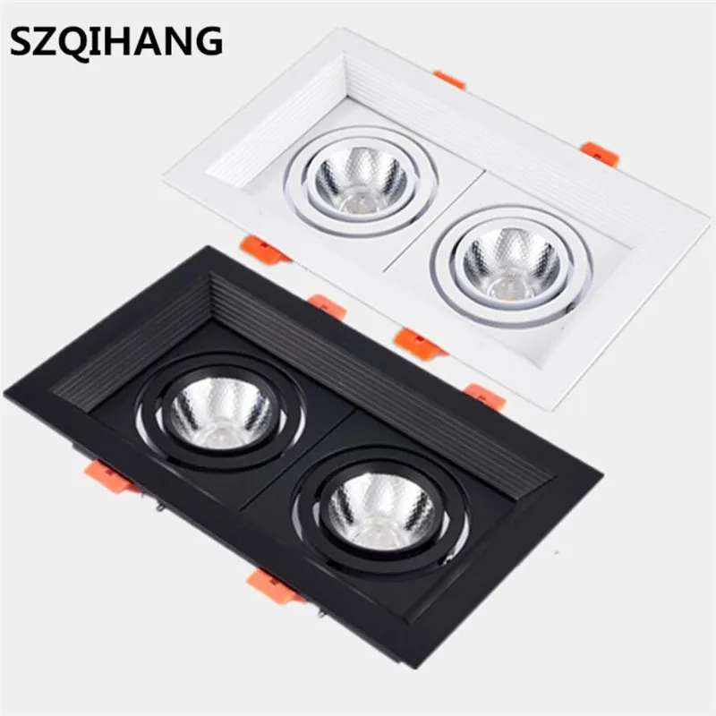 

White shell/Black shell 10W/2*10W/3*10W Dimmable COB Led Down light Recessed Led Ceiling Lamp COB Led Spot Lamp