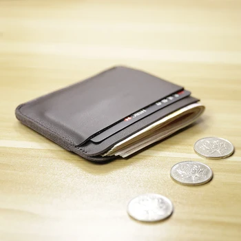 

ALAVCHNV creative retro leather men 's ultra - thin card package simple credit card folder HY - KB108545