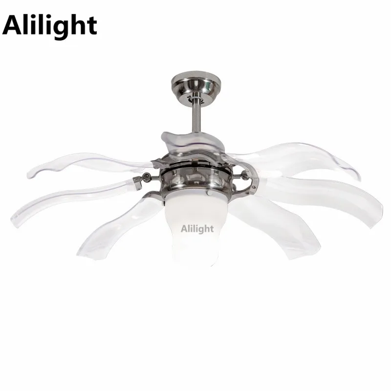 Led Ceiling Fans Remote Control Fan With Light Modern Led Ceiling Fans Remote Control Fan With Light Modern Stainless Steel Hanging For Dining Living Room Home Fixtures In From Lights