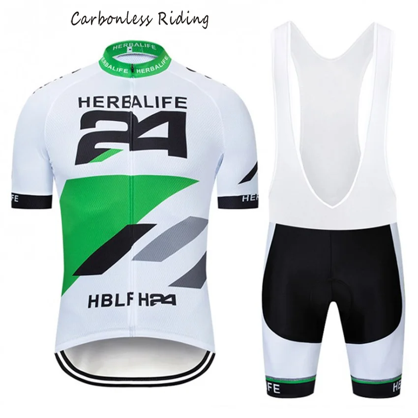 

2019 Pro Cycling Jersey & Bib Shorts Kit Herbalife Men's Short Sleeve MTB Jersey 3D Gel Pad Bib Shorts Ropa Ciclismo