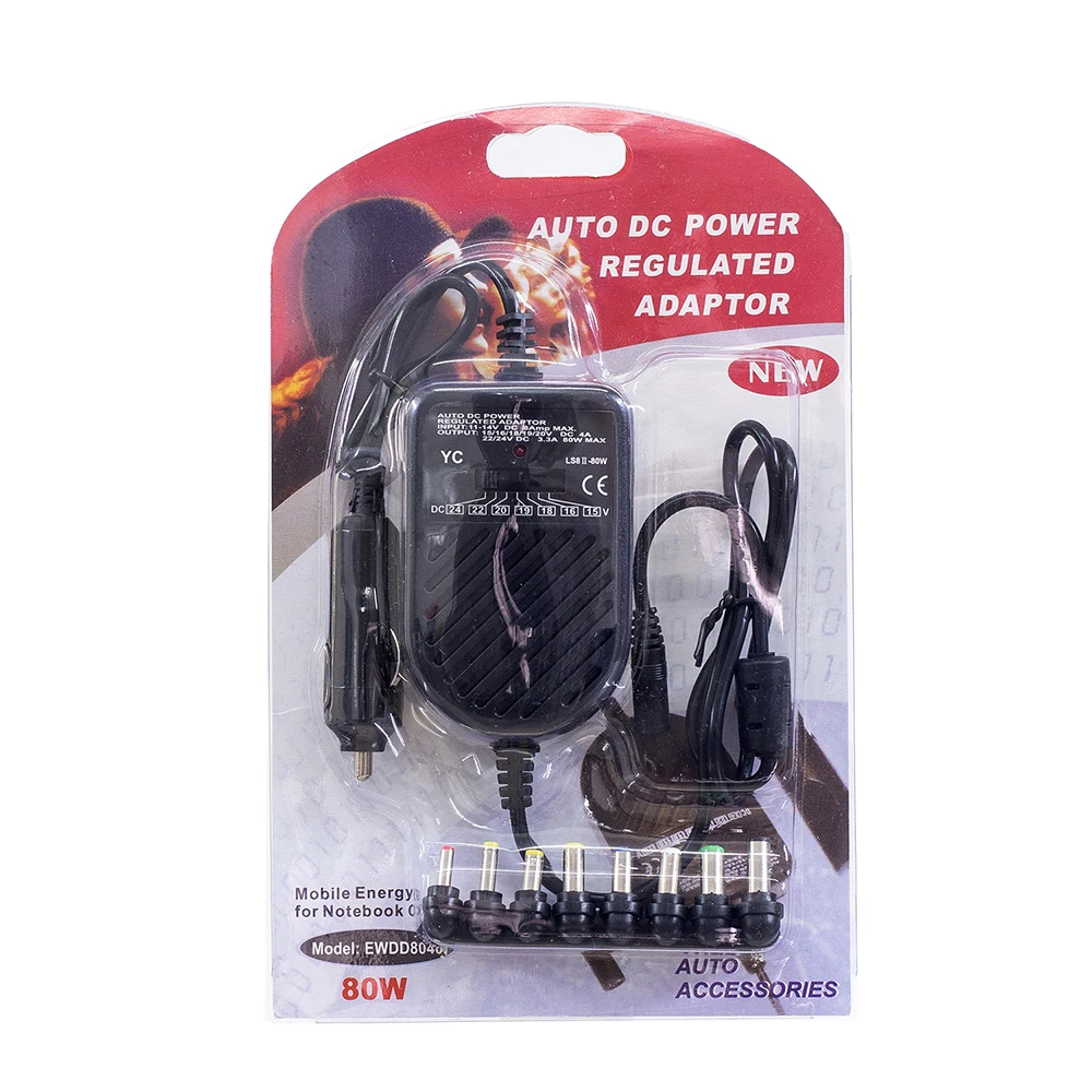 80W LED DC 12V Portable Universal Laptop Car Charger Power Supply 8 Plugs For HP ACER ASUS Lenovo Notebook Carregador Portatil 80W LED DC 12V Portable Universal Laptop Car Charger Power Supply 8 Plugs For HP ACER ASUS Lenovo Notebook Carregador Portatil