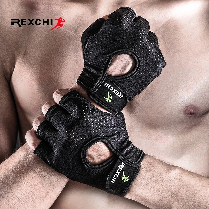REXCHI Crossfit Gym Gloves for Fitness Men Women Half Finger Workout Sports Equipment Weight Lifting Bodybuilding Hand Protector