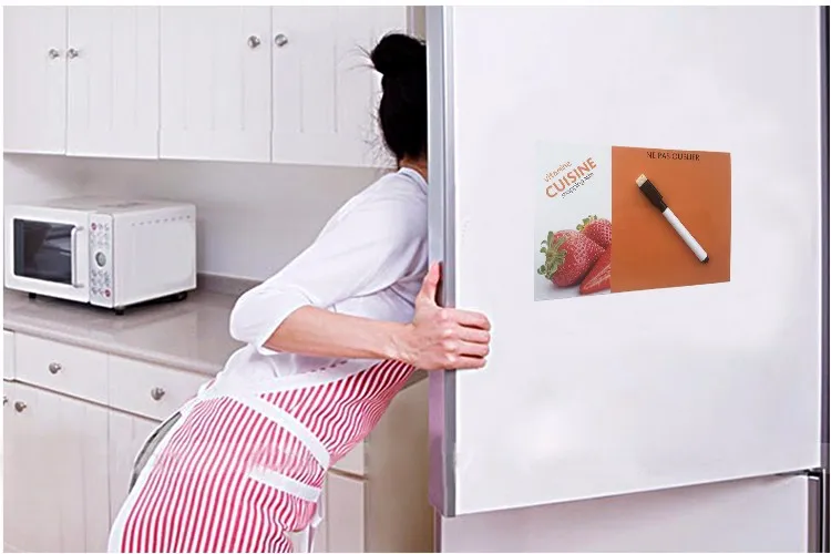 Гибкая магнитная доска с принтом "овощи и фрукты" для сухого стирания/доска для сообщений/блокнот/магнит на холодильник