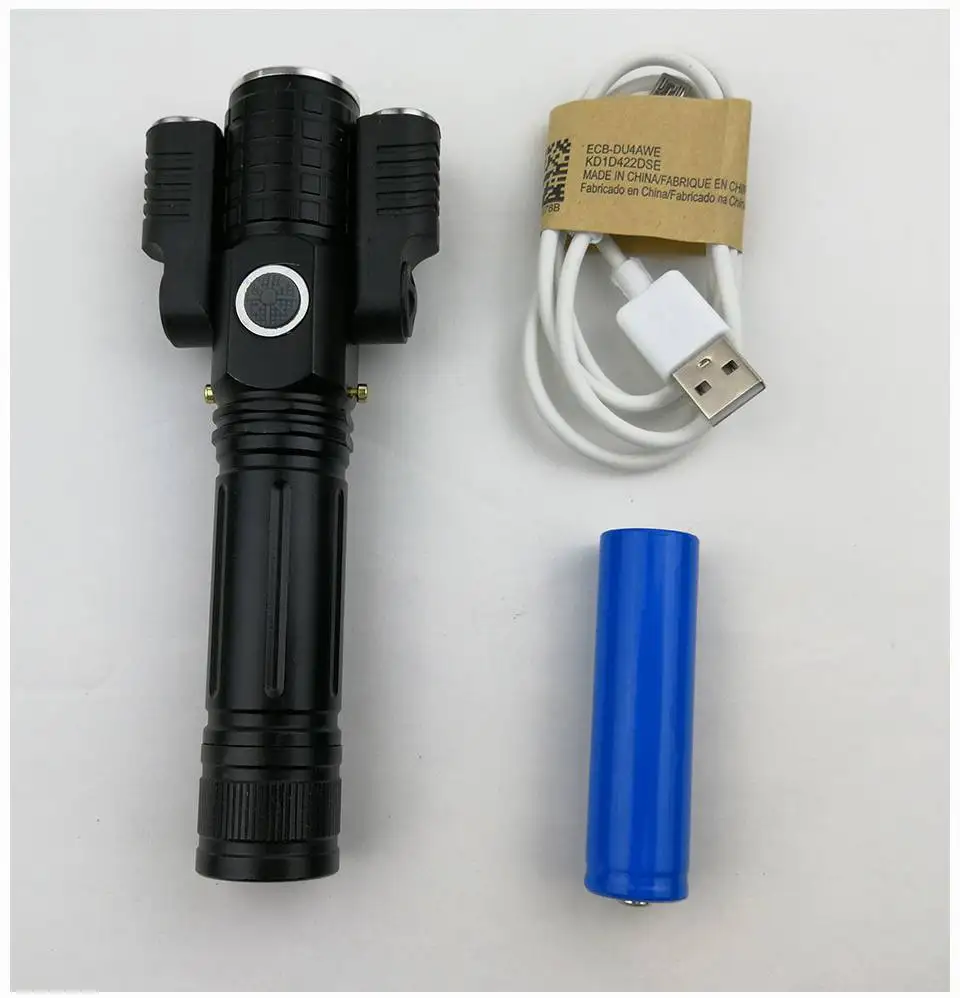 Usb Handy Powerful Led Flashlight Rechargeable Torch Outdoor Aluminum Alloy Battery Led Flashlight Usb T6 18650 For BicycleBike  (15)