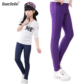 

High-stretch Leggings For Girls Spring Autumn Denim Girls Pants Teenager Pencil Pants Children Jeans Trousers Baby Bottom