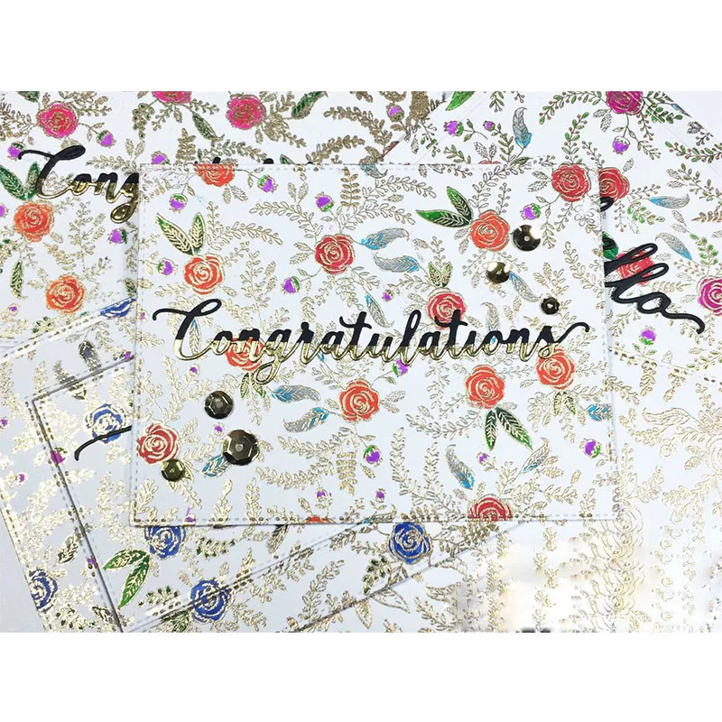 

Congratulations Metal Cutting Dies Stencils For DIY Scrapbooking Decorative Embossing Suit Paper Card Die Cutting Template