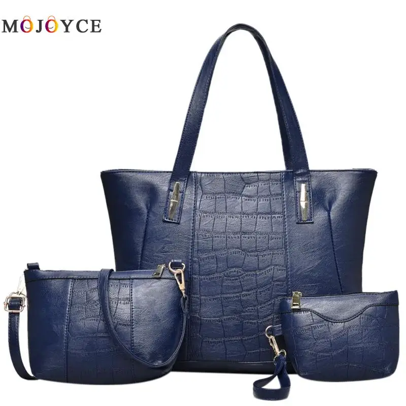 

3pcs Famous Brand Women Handbags Female Large Capacity PU Leather Top-handle Tote Luxury Bolsa Feminina