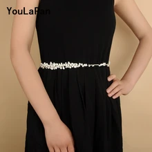 YouLaPan SH125 свадебный пояс женский пояс свадебные ленты пресноводный жемчуг свадебный пояс Свадебные аксессуары тонкие ремни