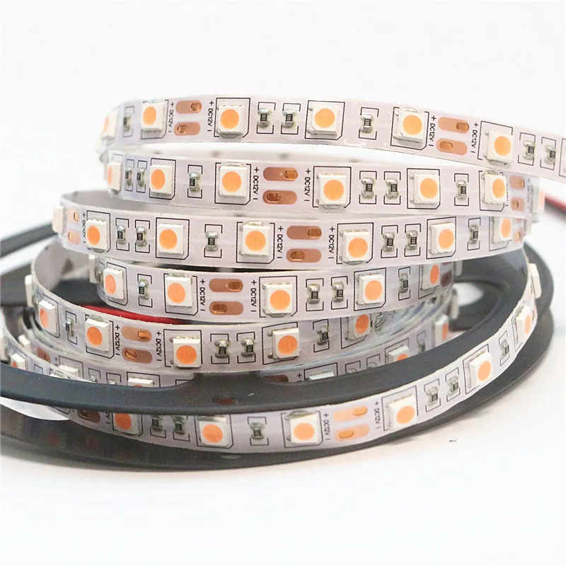 5 м/упак. 5050 SMD более яркая светодиодная лента постоянного тока 12 В 60 светодиодов/м