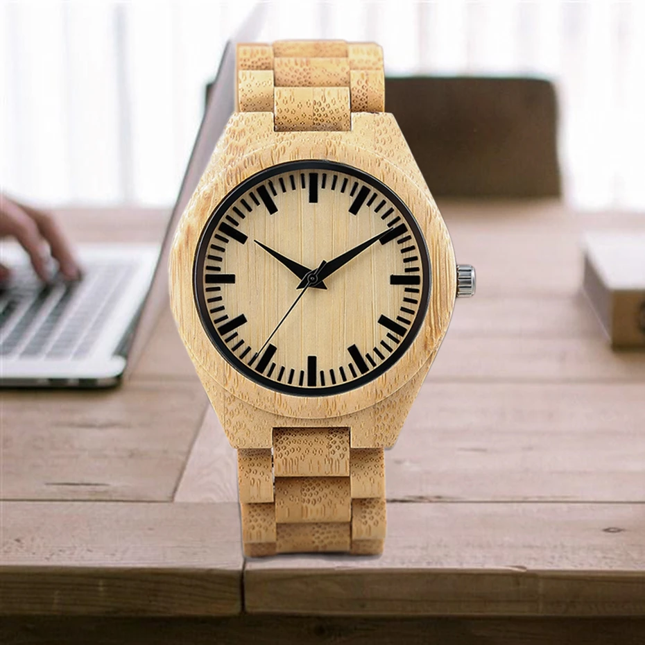 Creative Full Wooden Mens Watches Natural Wood Quartz Wrist Watch Handmade Bamboo Simple Analog Sport Clock Relogio de Madeira 2017 (35)