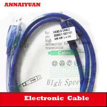 O envio gratuito de alta qualidade e bom preço cor do céu azul usb 3.0 AM a AM cabo 1 metro usb design clássico 3.0 cabos