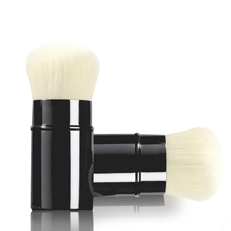 

Retractable Kabuki Brush by CC/MyDestiny-Very Soft Synthe Hair Portable Travel Size Multi-Purpose-Makeup Brushes