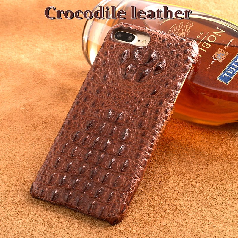 

LAGNSIDI brand cell phone case natural crocodile skin cover phone case for iphone X cell phone case handmade custom processing